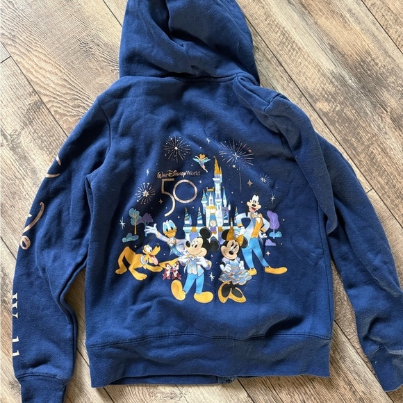 Disney Tops - Disney Navy Hoodie with Mickey‎ and Friends
